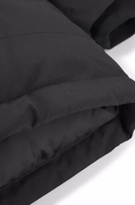 Kids' hooded parka jacket with logo badge