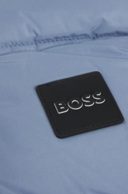 Chaleco acolchado repelente al agua para ni&ntilde;os con detalles de logos, Azul