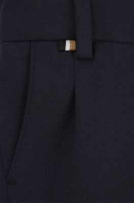 Kids' suit in stretch fabric with logo details, Dark Blue