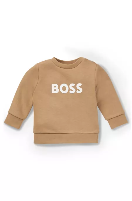 Kids' sweatshirt in fleece with logo print