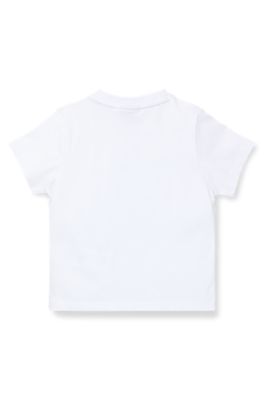 Camiseta de algod&oacute;n para ni&ntilde;os con ilustraci&oacute;n de la nueva temporada, Blanco