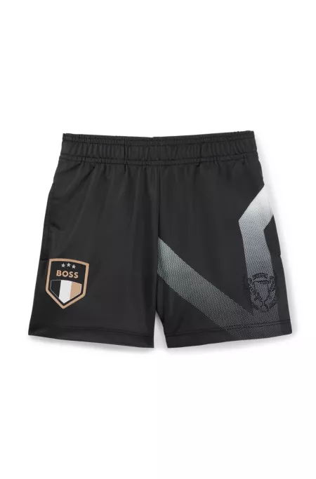 Kids' shorts in stretch fabric with degradé artwork