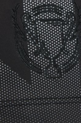 Kids' shorts in stretch fabric with degrad&eacute; artwork, Black