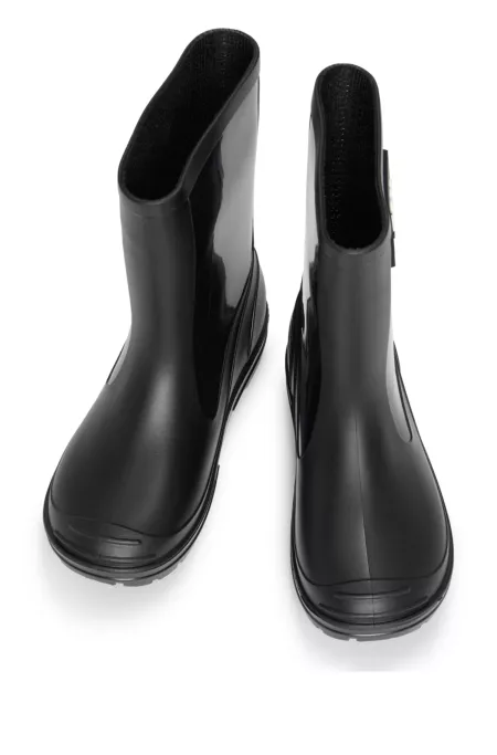 Kids' rain boots with signature-stripe logo label