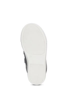 Kids' trainers in leather and mesh, Black