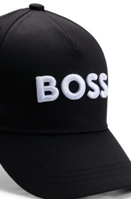 Kids' cap with embroidered logo, Black