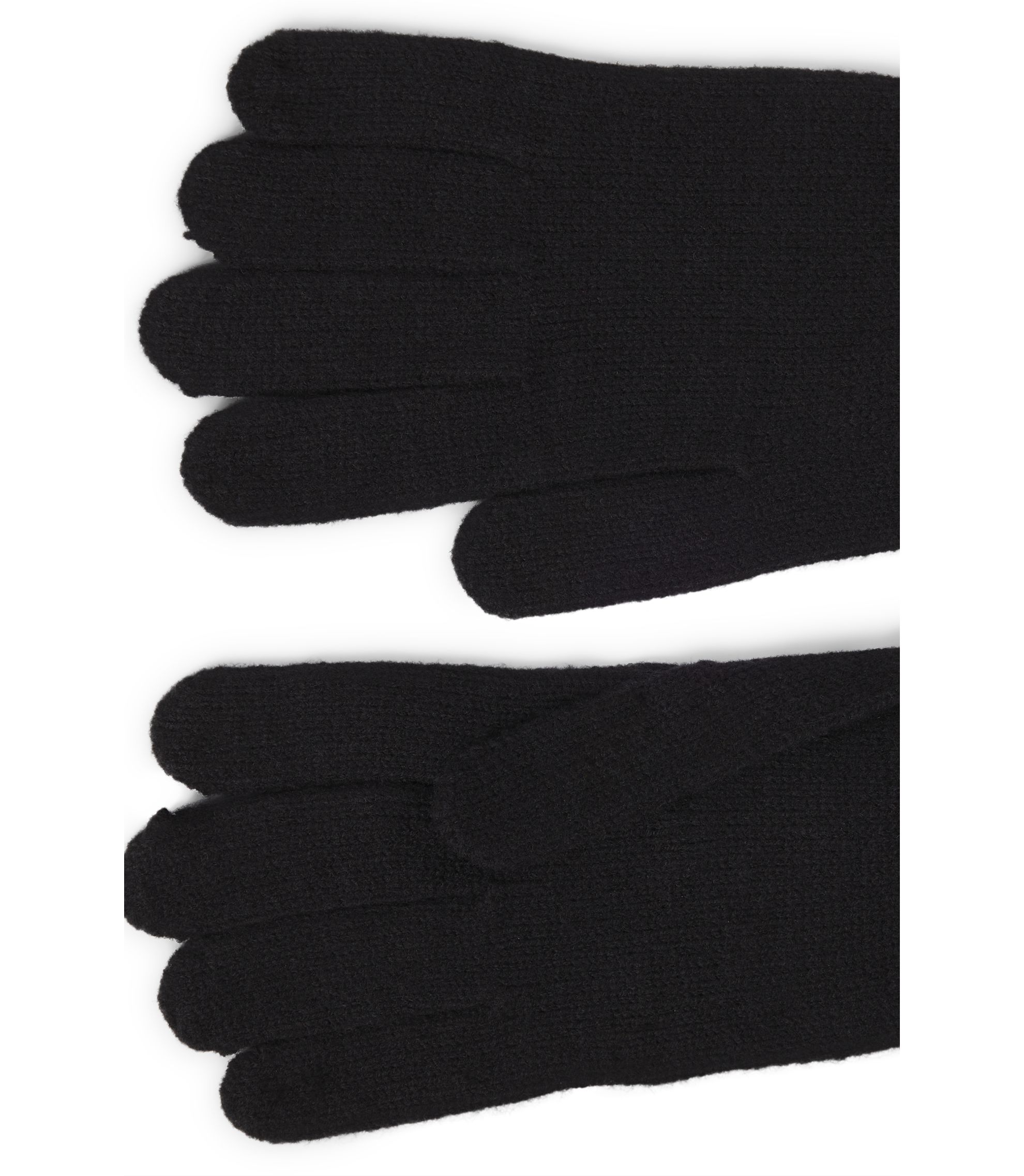 BOSS - Kids' black gloves with logo detail - Black