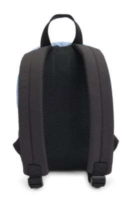 Mochila a dos tonos para ni&ntilde;os con logo estampado, Negro
