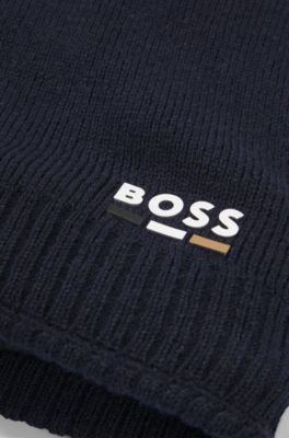Braga de cuello para ni&ntilde;os con detalle de la marca de efecto goma, Azul oscuro
