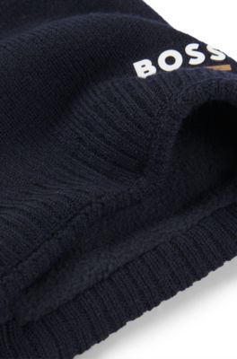 Braga de cuello para ni&ntilde;os con detalle de la marca de efecto goma, Azul oscuro
