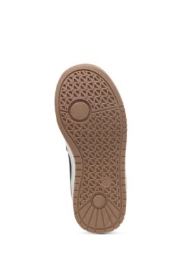 Kids' trainers with leather trims, Black