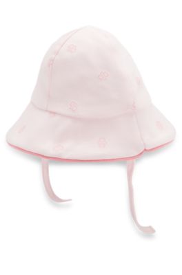 Baby hat with Double B monograms, light pink