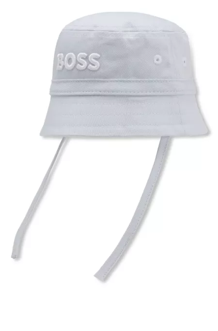 Baby bucket hat with embroidered logo