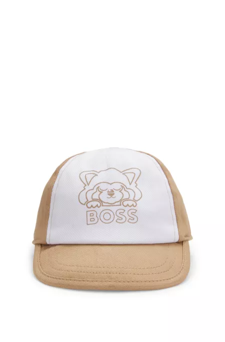 Baby cap with panda embroidery