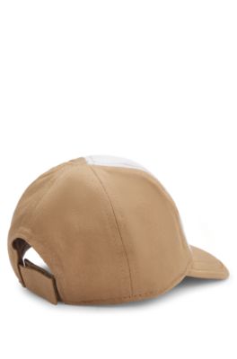 Baby cap with panda embroidery, Brown