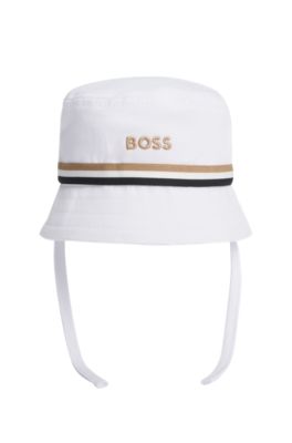 Baby bucket hat with signature stripe