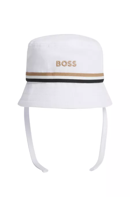 Baby bucket hat with signature stripe