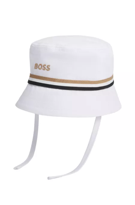 Baby bucket hat with signature stripe