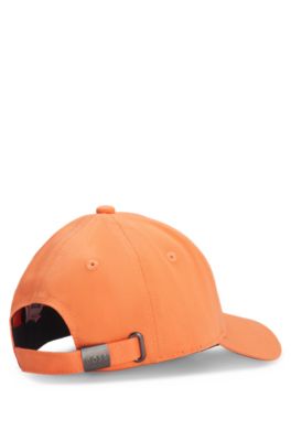 Kids' cap with contrast logo print, Orange