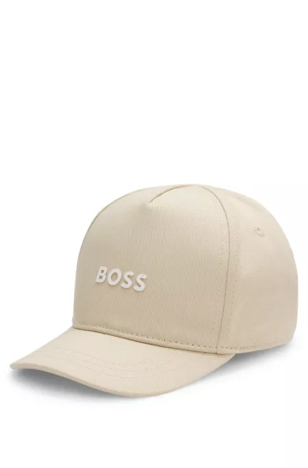 Kids' cap with contrast logo print