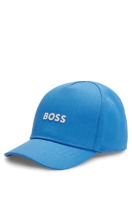 Gorra para ni&ntilde;os de sarga de algod&oacute;n con logo estampado en contraste, Azul