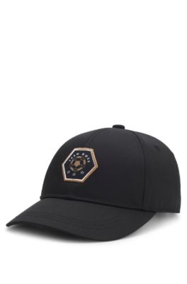 Kids' cap with embroidered logo, Black