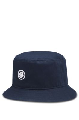 Kids' bucket hat with Double B monogram, Dark Blue