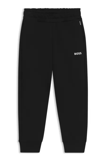 Kids' logo-print tracksuit bottoms in a cotton blend