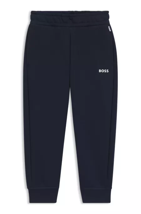 Kids' logo-print tracksuit bottoms in a cotton blend