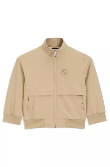 Kids' zip-up jacket with Double B monogram