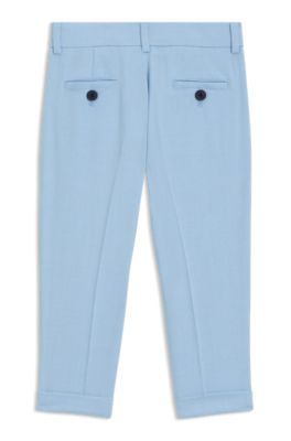 Pantalones de traje en tejido el&aacute;stico para ni&ntilde;os, Celeste