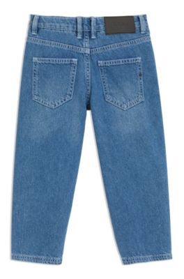 Kids' loose-fit jeans in blue denim, Blue