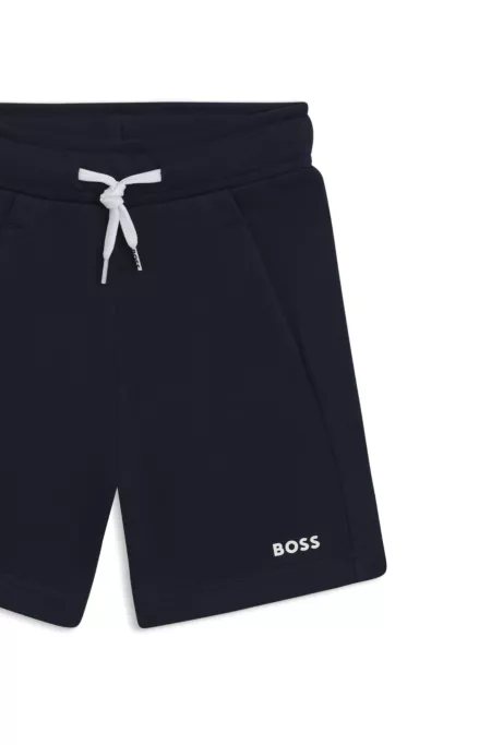 Kids' logo-print shorts in a cotton blend