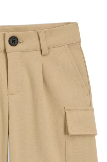 Kids' cargo shorts in stretch piqué