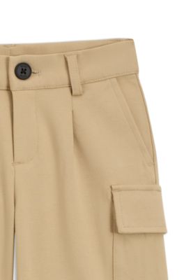 Shorts cargo en piqu&eacute; el&aacute;stico para ni&ntilde;os, Beige
