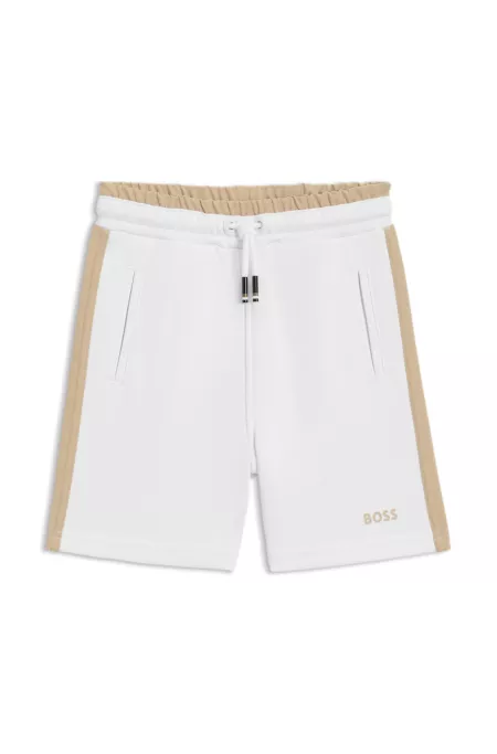 Kids' logo-print shorts with side-seam inserts