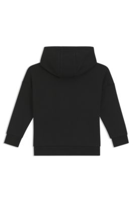 Kids' contrast-logo hoodie a cotton blend