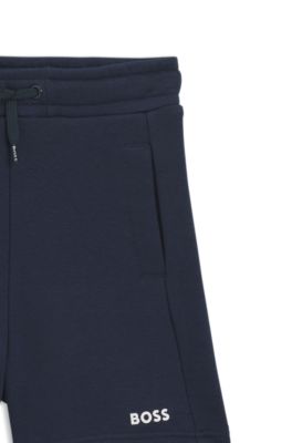 Kids' T-shirt and shorts set with logo prints, White