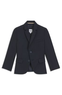 Americana de lana el&aacute;stica para ni&ntilde;os, Azul oscuro