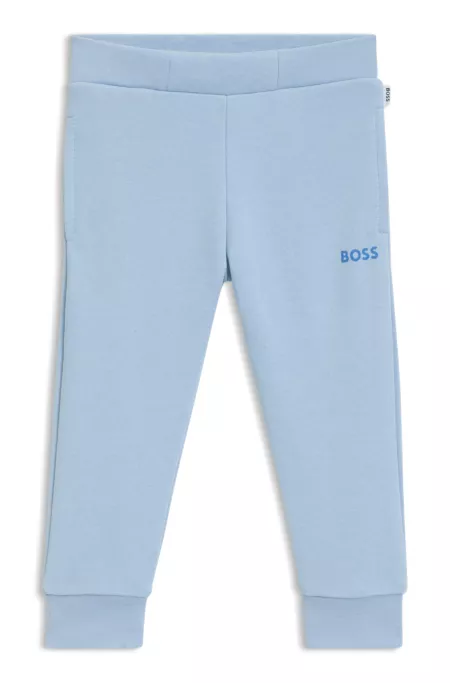 Kids' logo-print tracksuit bottoms in a cotton blend
