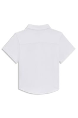 Kids' regular-fit shirt in cotton jersey, White