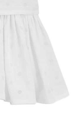 Vestido dos en uno para ni&ntilde;as con monogramas Double&nbsp;B, Blanco