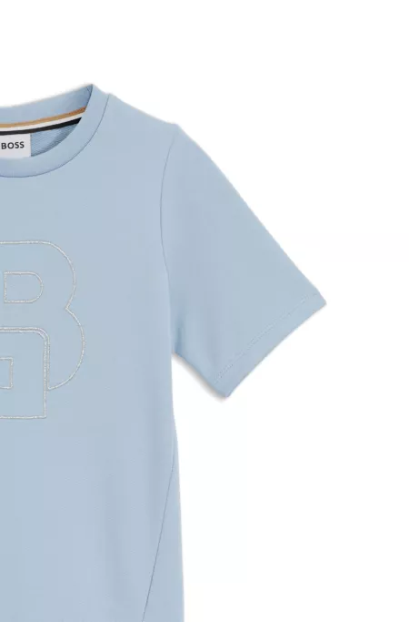 Kids' sweatshirt dress with embroidered Double B monogram