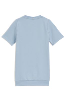 Kids' sweatshirt dress with embroidered Double B monogram, Light Blue