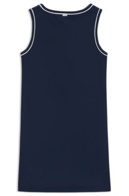 Vestido sin mangas para ni&ntilde;as con monograma Double&nbsp;B, Azul oscuro