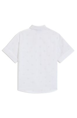 Camisa de manga corta para ni&ntilde;os con monogramas Double&nbsp;B, Blanco