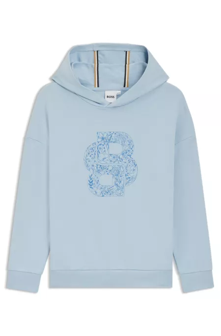 Kids' stretch-cotton hoodie with Double B monogram