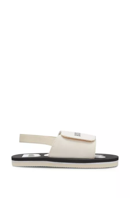 Kids' sandals with logo riptape strap