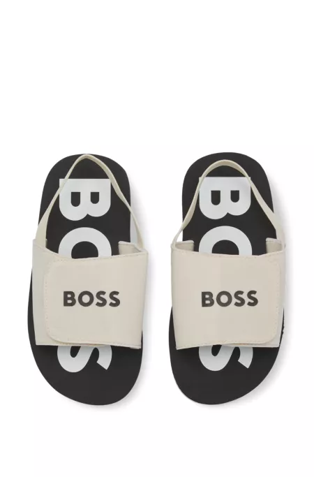 Kids' sandals with logo riptape strap