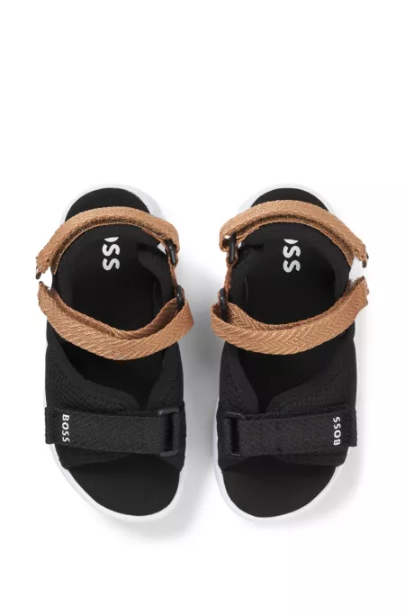 Kids' sandals with contrast logo